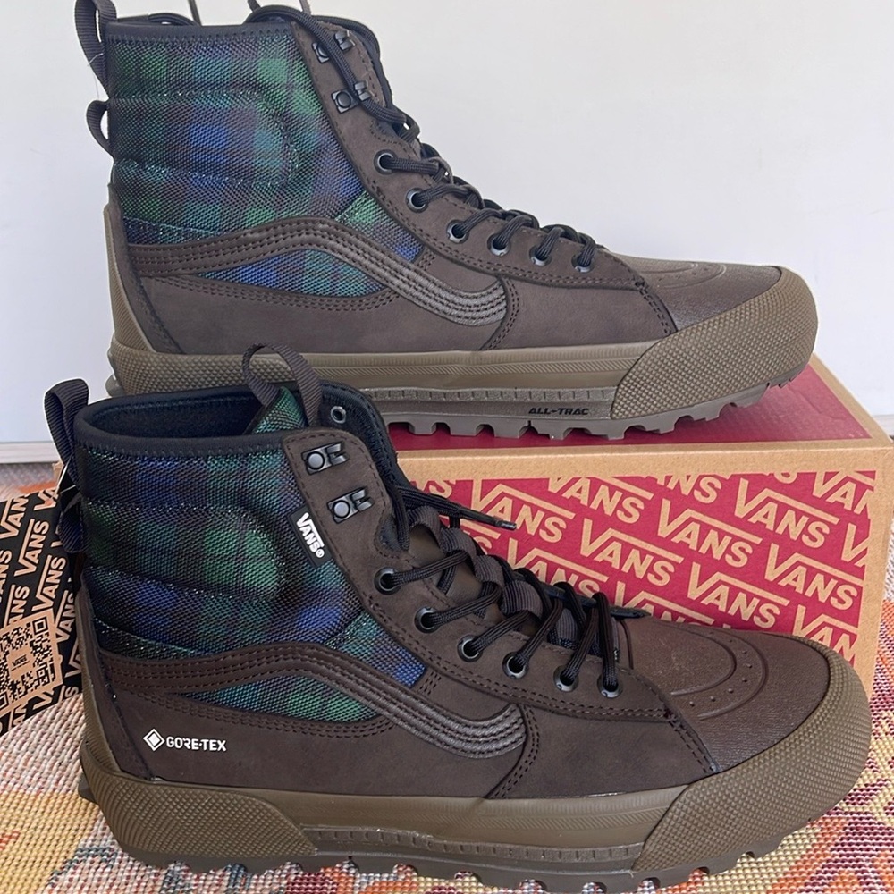 Vans Men’s Sk8-Hi Gore-Tex Mte-3
Tech Plaid Brown/Green
VN0A5111BGS
Boots Sneak